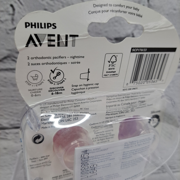 PHILIPS AVENT NIGHTTIME PACIFIERS 'STARZY' GLOW-IN-DARK SOOTHING COMFORT - Picture 10 of 15